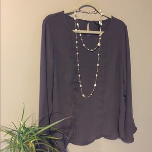 Banana Republic mauve blouse L-petite